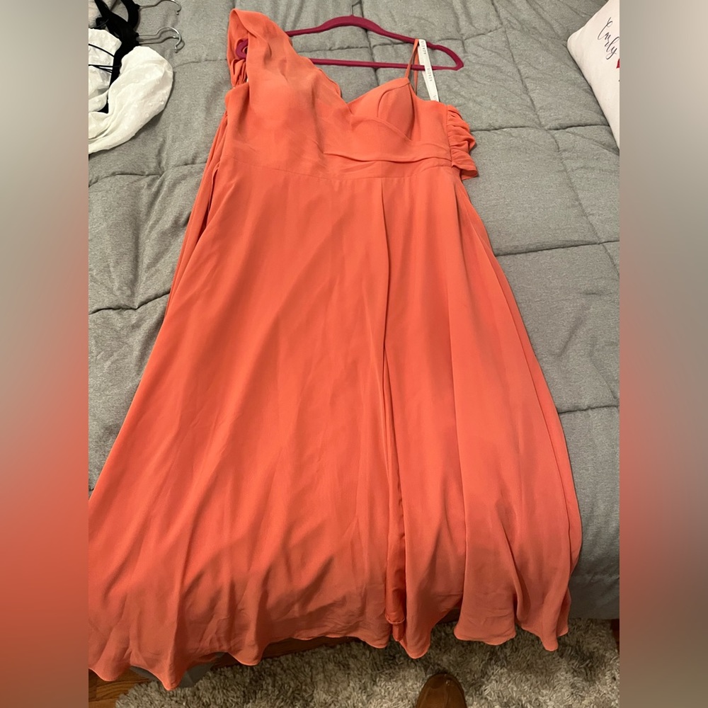 One Shoulder Dress - Tea Length